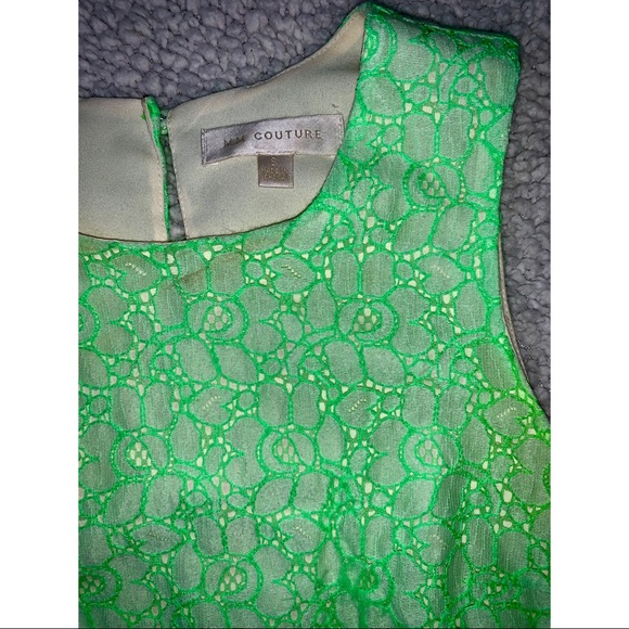 MM Couture | Green Lace Halter Peplum Top - Picture 2 of 3